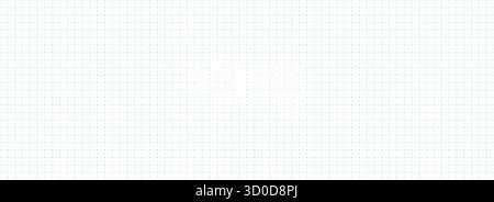 Planer page with dotted square grid. Seamless blue checkered paper pattern. Simple cross dash graph texture. Bullet journal notebook background. School math lined sheet wallpaper. Vector Stock Vector
