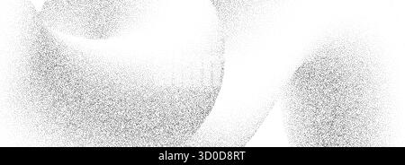 Dotted wavy sand grain texture. Stippled curved gradient wave background. Vector abstract halftone grit backdrop overlay. Grunge gritty noise dotwork wallpaper with granules, speckles, particles Stock Vector