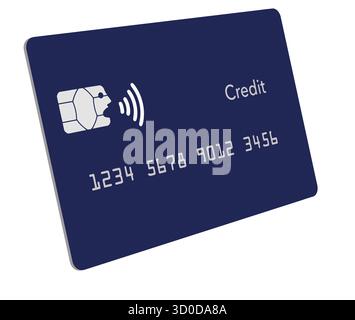 An EMV chip appears to be speaking with the near field communication icon sending information out of it’s mouth. Illustrates tap and pay and NFC payme Stock Vector