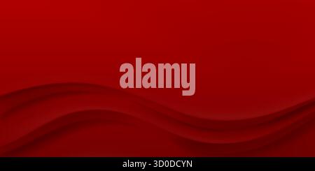 Dark red illustration with wavy lines and subtle gradient effects, creating a sense of depth and texture. Stock Vector