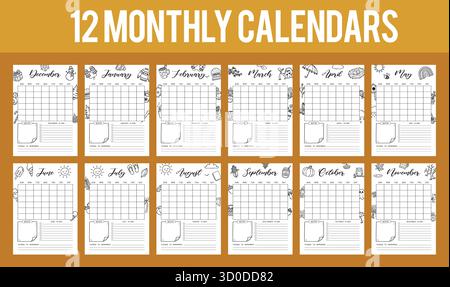 12 month Mood tracker 2026 bullet Journal Printable Planner Page ...