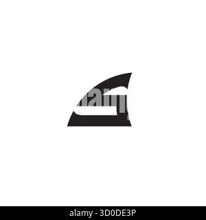 Letter S and Shark Fin logo or icon design Stock Vector