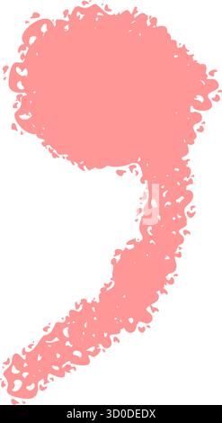 Pink Crayon Sketch Quote Punctuation Symbol Stock Vector