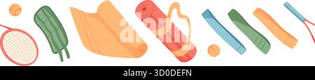 Colorful Seamless Yoga Mat Pattern Stock Vector
