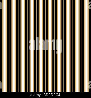 Simple Stripes Black and Gold Color Seamless Pattern Stock Vector