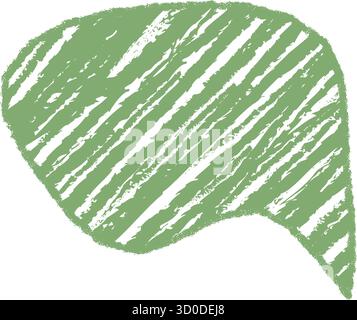 Fluid Wavy Chalk Speech Bubble Sketch Stock Vector