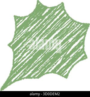 Fluid Green Crayon Sketch Talk Bubble Stock Vector