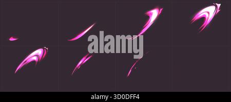 slash sword effect cartoon vector illustration Stock Vector Image & Art ...