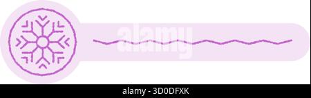 Purple Pastel Snowflake Sticker Label Ornament Stock Vector