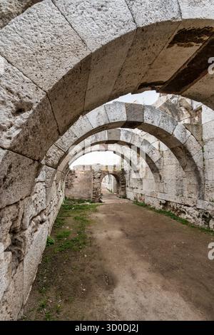 Ancient Roman arches at the Agora of Smyrna. Archaeological ruins and ...