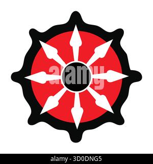 Chaos Star: Eight-Pointed Symbol of Infinite Possibility and Disorder Stock Vector