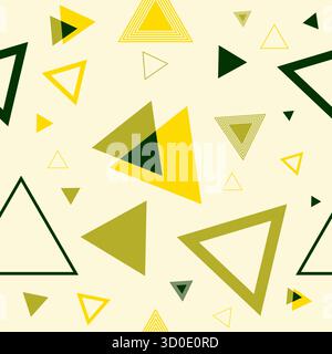 Triangle Seamless Pattern. Triangular Shape Background Stock Vector