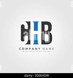 CHB Initial Letter Logo - Simple Monogram Logo Stock Vector