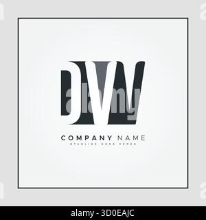 DVV Initial Letter Logo - Simple Monogram Logo Stock Vector