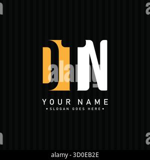 DTN Initial Letter Logo - Simple Monogram Logo Stock Vector