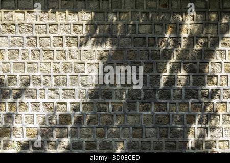 Stone wall of deoksugung palace doldam gil road walkway in seoul, south korea Stock Photo