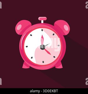 cartoon alarm clock vector icon..perfect for concepts such as waking up or time management Stock Vector