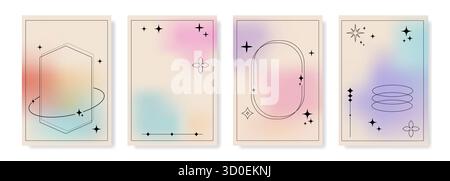 A smooth gradient background template featuring pastel tones, ideal for modern design projects. Stock Vector