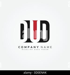 DUD Initial Letter Logo - Simple Monogram Logo Stock Vector