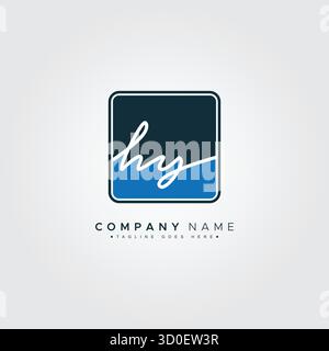HY Signature Logo - Handwritten Vector Logo Template for HY Alphabet Stock Vector