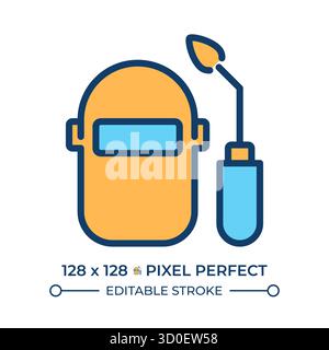 Metal welding line color icon Stock Vector