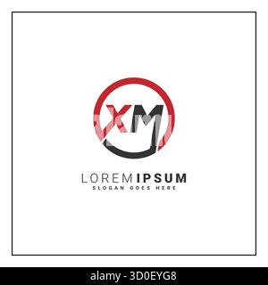 Initial XM Vector Logo - Elegant Monogram Template for letter X and M for your Business Stock Vector