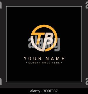 Creative Logo for Initials TB in Monogram Style - Vector Template for Initial Letter T and B Stock Vector