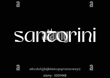 Modern unique decorative ink trap style alphabet display font vector illustration Stock Vector