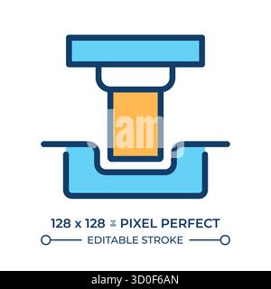 Metal stamping line color icon Stock Vector