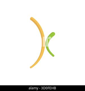 A simple and elegant letter X logo created with curved line shapes. Perfect for creative studios, wellness brands, technology, and modern companies. C Stock Vector