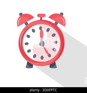 cartoon alarm clock vector icon..perfect for concepts such as waking up or time management Stock Vector