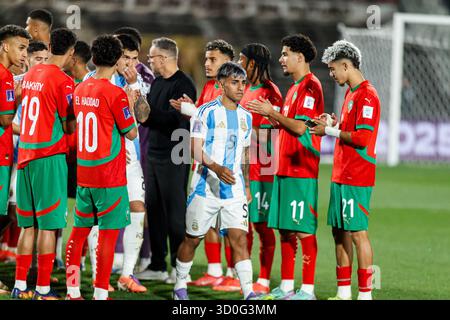 Santiago, Chile - October 19: Players of Morocco celebrate after