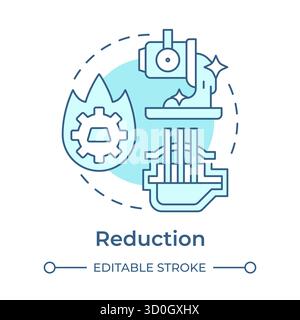 Reduction soft blue concept icon Stock Vector