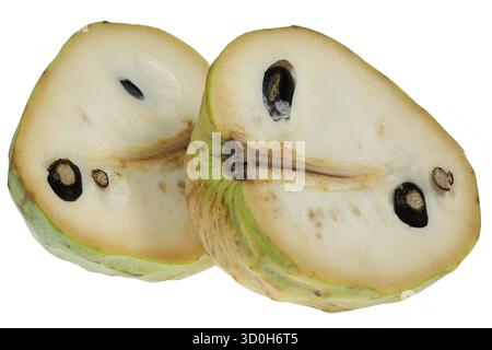 cherimoya fruits isolated on white background Stock Photo