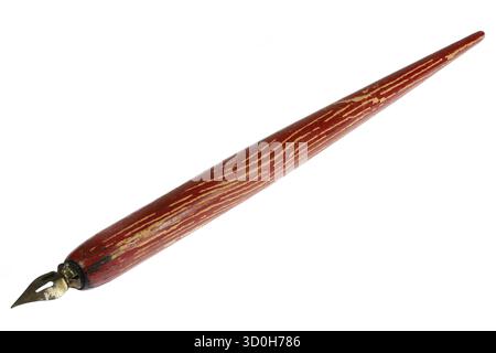 vintage dip pen isolated on white background Stock Photo