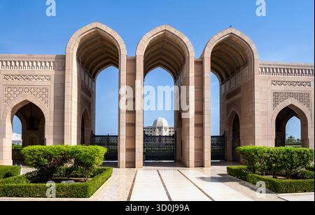 Sultan Qaboos Grand Mosque in Muscat Stock Photo