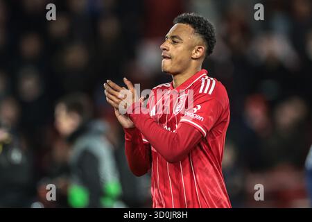 Dan Ndoye of Nottingham Forest applauds the tNottingham Forest fans ...