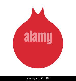 Bright red garnet line icons depict the fruit unique shape and characteristics. These icons emphasize simplicity and playfulness in fruit representation, perfect for various designs. Stock Vector