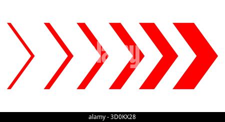 Dynamic arrows isolated on white background. Vector  illustration. Stock Vector