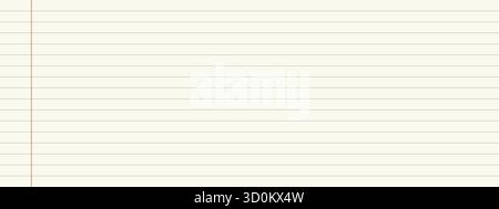 Bullet journal lined paper template. Notebook background for planner or school notes Stock Vector