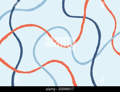 Abstract wavy lines background. Vector illustration art backdrop Stock Vector