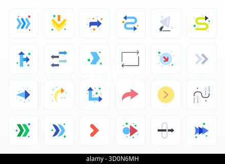 Handcrafted collection featuring 24 Flat vector icons for Transition, optimized in 128x128 Pixel Optimized resolution for premium digital experiences. Stock Vector