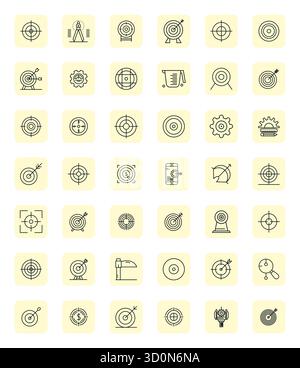 Exclusive collection of 42 Regular Bold Outline vector icons for Precision, developed with Retina Ready Display Perfect resolution for premium brand e Stock Vector