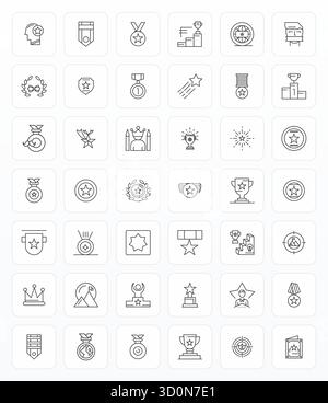 Download 42 scalable Bold Line vector icons designed for Excellence, featuring Display Perfect 64x64 resolution suitable for professional and creative Stock Vector