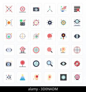 Focus Time Icon Set Deep Work Concentration Productivity Signs Stock ...
