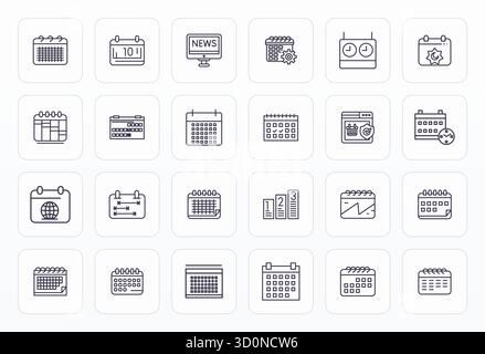 Unlock 24 Bold Line Detail Enhanced vector icons inspired by Events, optimized in Retina Ready format for flawless display across all devices. Stock Vector