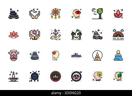 Explore 24 Line Filled Display Perfect vector icons in 256x256 resolution inspired by Serenity. Perfect for web and app interfaces. Stock Vector
