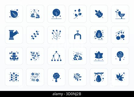 Exceptional collection of 24 Glyph vector icons for Branch, delivered in Retina Ready Pixel Optimized resolution for unparalleled visual excellence an Stock Vector
