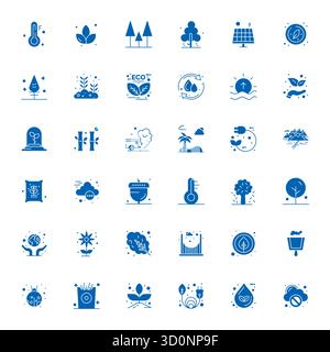 Intelligently designed 36 Editable vector icons inspired by Environment, created in Filled format at Retina Ready for smart and efficient design workf Stock Vector
