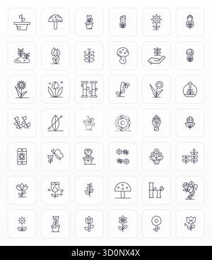 Expertly designed 42 Bold Line Editable vector icons for Stem, engineered at 256x256 resolution for flawless integration and performance. Stock Vector